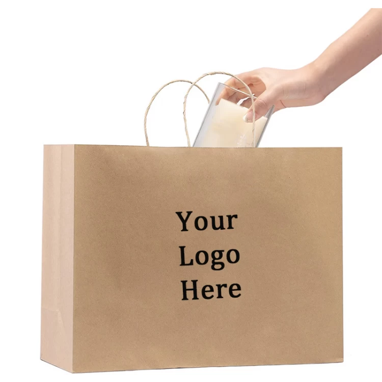 China Gift Kraft Paper Bags with Handles Bulk